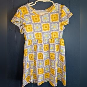 Girl Yellow Floral Dress Size 5 (Kids)